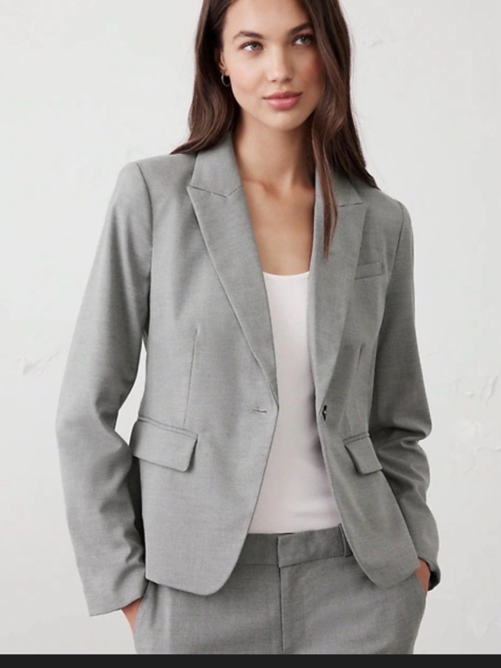 Banana Republic Classic Tailored Women's Blazer- Light Gray